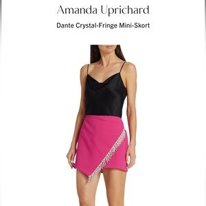 Amanda Uprichard hot pink rhinestone skort - size large